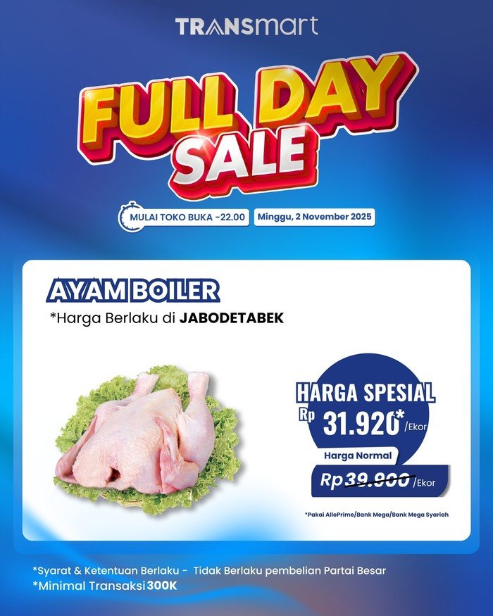 Ayam Broiler Banting Harga di Transmart Full Day Sale! - Update 2