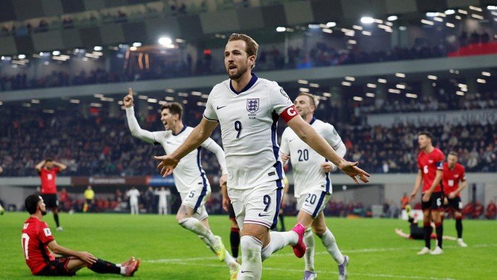 Albania Vs Inggris: 2 Gol Kane, Three Lions Rebut Kemenangan Tanpa Bercacat!