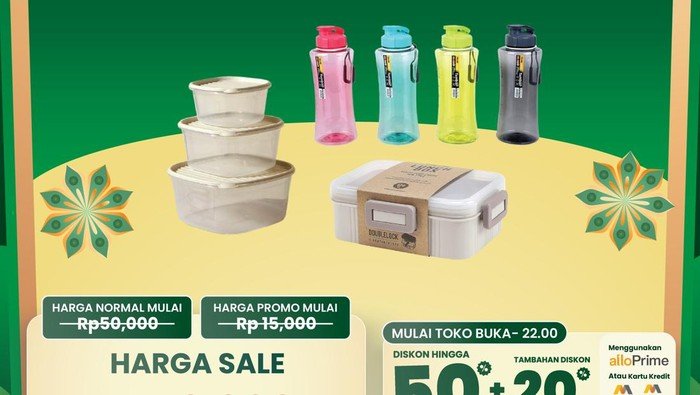 Peralatan Makan & Minum dengan Diskon Gila di Transmart Full Day Sale